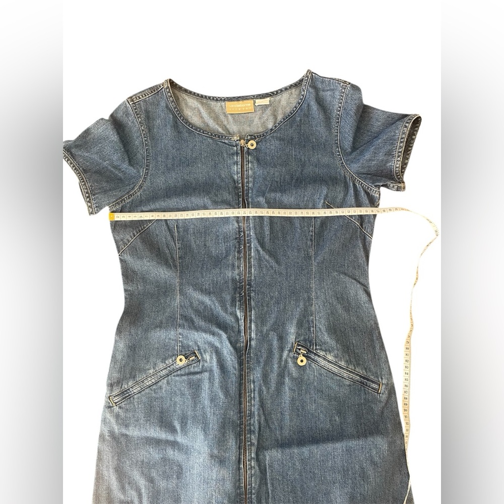 Liz Claiborne Blue Denim Zipper Dress - Picture 4 of 6
